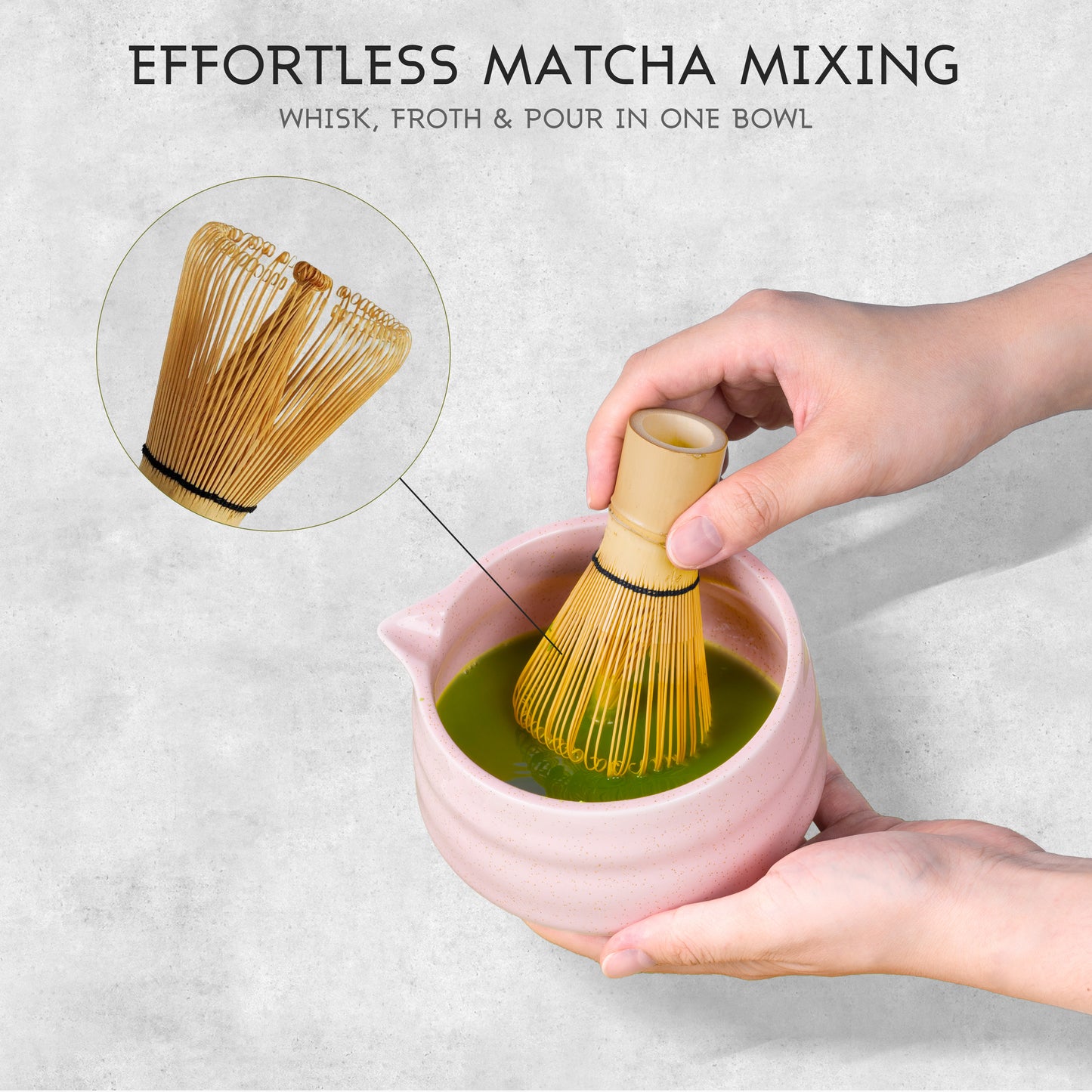 Pink Matcha Set, 8 Pcs Premium Matcha Whisk Set with Porcelain Sakura Tea Cup, Matcha Bowl, Whisk and Holder, Bamboo Scoop, Scoop Rest, Sifter, Tea Mat - Gift for Matcha Lover