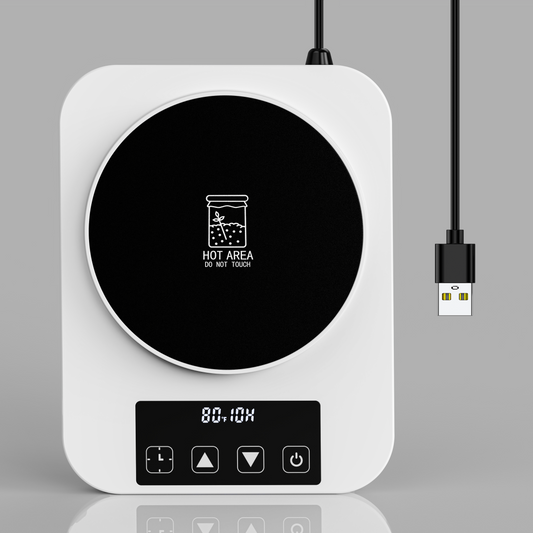 Sourdough Starter Warmer 2025 with Precise 1°F Control (70–100°F), 4.3" Heating Pad, 12H Auto Timer, USB Powered Fermentation Mat for Sourdough Jar, Essentials for Home Bread Baking
