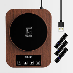 Sourdough Starter Warmer 2025 with Precise 1°F Control (70–100°F), 4.3" Sourdough Warmer, 12H Auto Timer, USB Powered Fermentation Mat for Sourdough Jar, Essentials for Home Bread Baking, Wood Grain