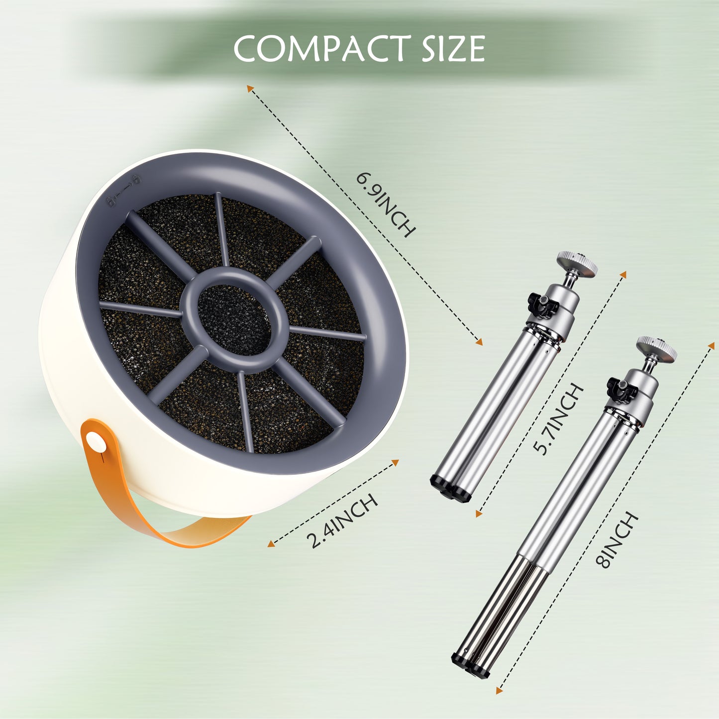 Smoke Away Purifier Fan – Mini Smoke Purifier for Smoking Indoors, Camping – Portable Kitchen Exhaust Fan with Tripod, Rechargeable & Filter Replaceable, for Home, Office, Travel