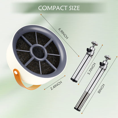 Smoke Away Purifier Fan – Mini Smoke Purifier for Smoking Indoors, Camping – Portable Kitchen Exhaust Fan with Tripod, Rechargeable & Filter Replaceable, for Home, Office, Travel